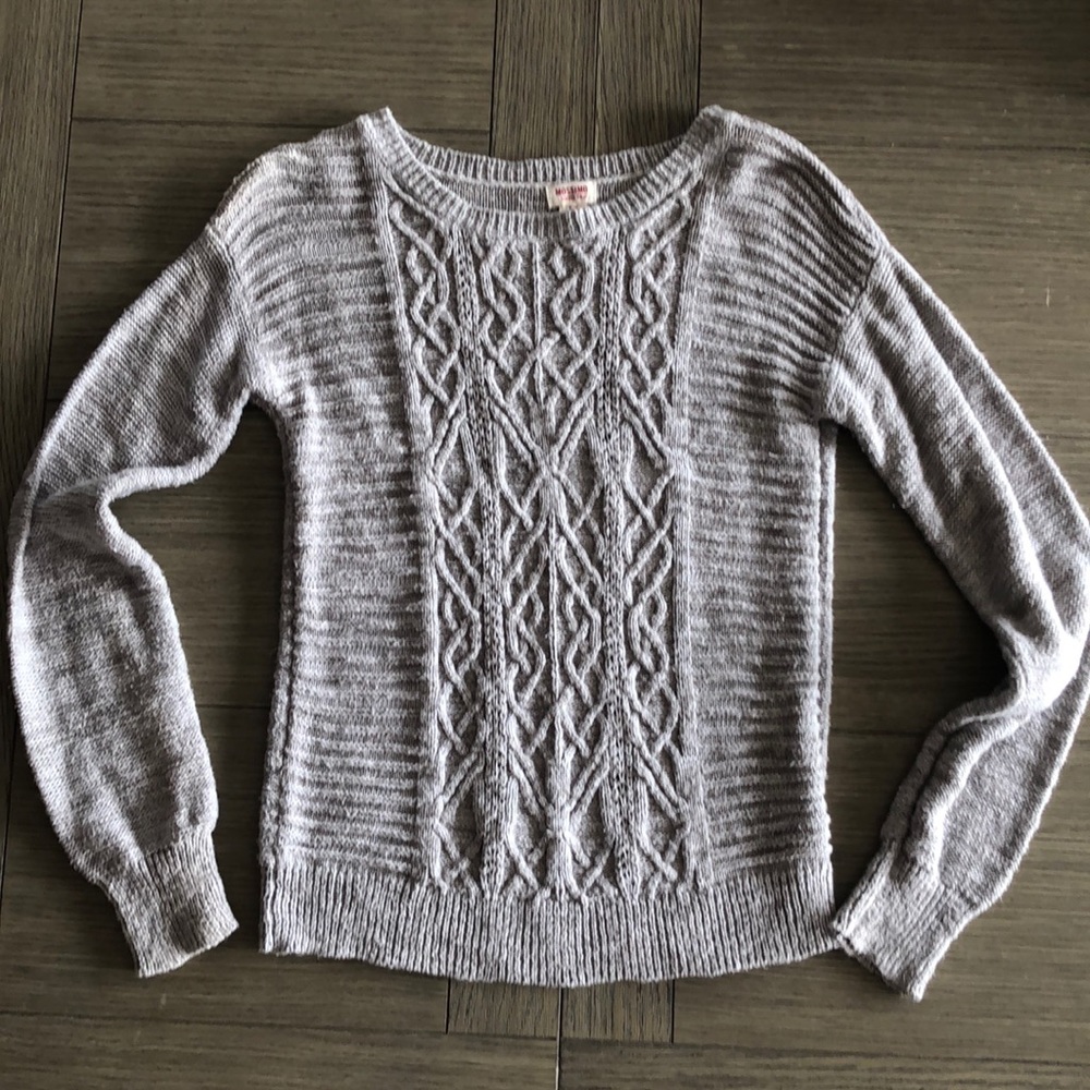 Mossimo grey knit sweater small top shirt